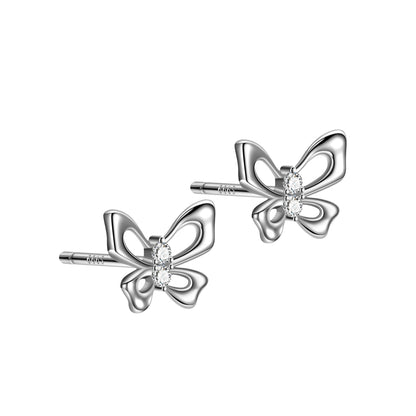 1 Pair Simple Style Doll Constellation Crown Plating Inlay Sterling Silver Zircon Ear Studs