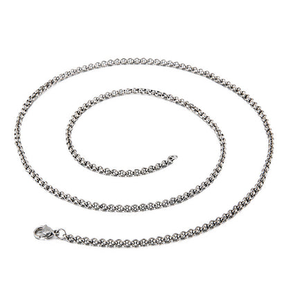 Wholesale Simple Style Classic Style Solid Color Titanium Steel Necklace