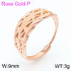 Simple Style Classic Style Solid Color Titanium Steel Plating Gold Plated Rings