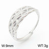 Simple Style Classic Style Solid Color Titanium Steel Plating Gold Plated Rings