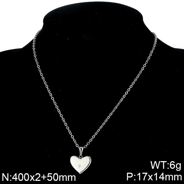 Simple Style Classic Style Heart Shape Titanium Steel Patchwork Bracelets Earrings Necklace