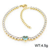 Basic Heart Shape Titanium Steel Inlay Zircon Tennis Bracelet