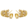 1 Pair Ig Style C Shape Layered Plating Inlay Copper Zircon 18k Gold Plated Ear Studs