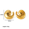 1 Pair Simple Style Solid Color Polishing Plating Stainless Steel 18k Gold Plated Ear Studs