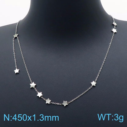 Wholesale Elegant Basic Star Titanium Steel Plating Necklace