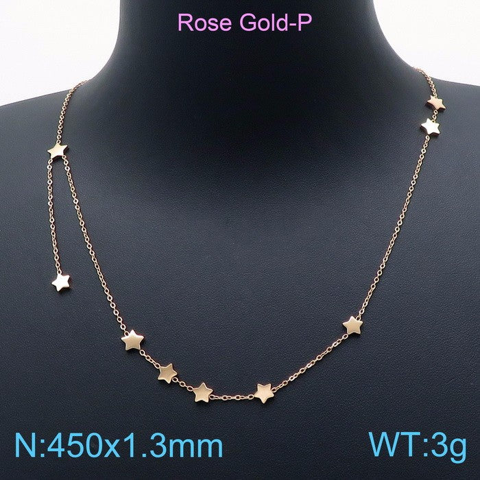 Wholesale Elegant Basic Star Titanium Steel Plating Necklace