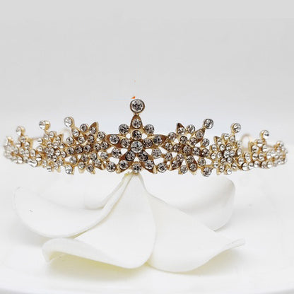 Simple Style Flower Imitation Pearl Alloy Rhinestone Hair Band 1 Piece