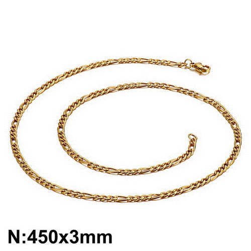 Wholesale Classic Style Solid Color Titanium Steel Chain Necklace