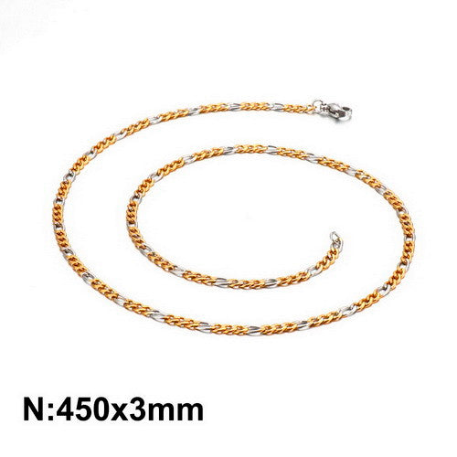 Wholesale Classic Style Solid Color Titanium Steel Chain Necklace