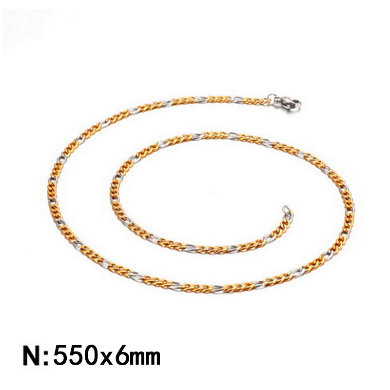 Wholesale Classic Style Solid Color Titanium Steel Chain Necklace