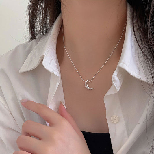 Simple Style Commute Solid Color Sterling Silver Plating White Gold Plated Necklace Pendant