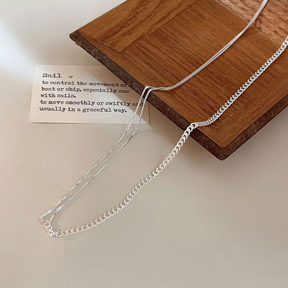 Simple Style Classic Style Solid Color Sterling Silver Plating Chain Silver Plated Pendant Necklace