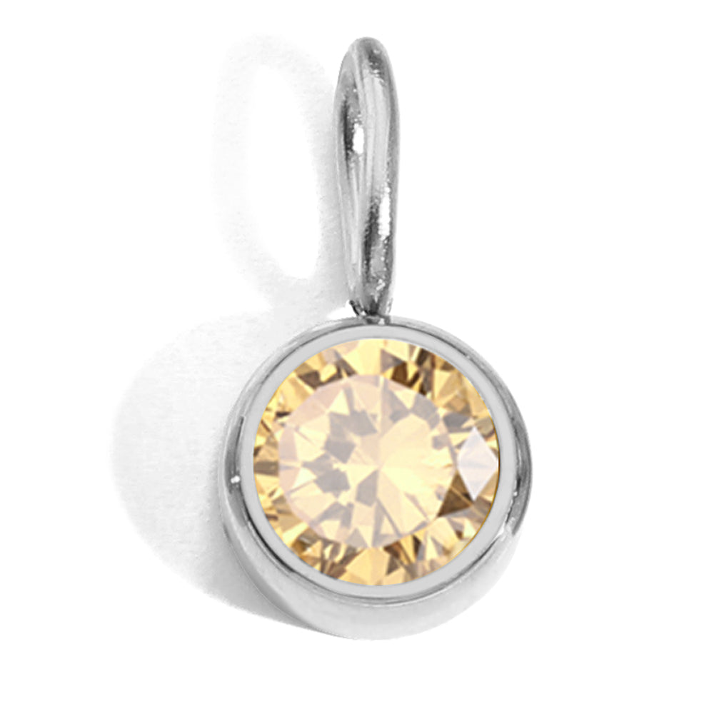 1 Piece Stainless Steel Rhinestones 14K Gold Plated Rose Gold Plated Round Polished Pendant