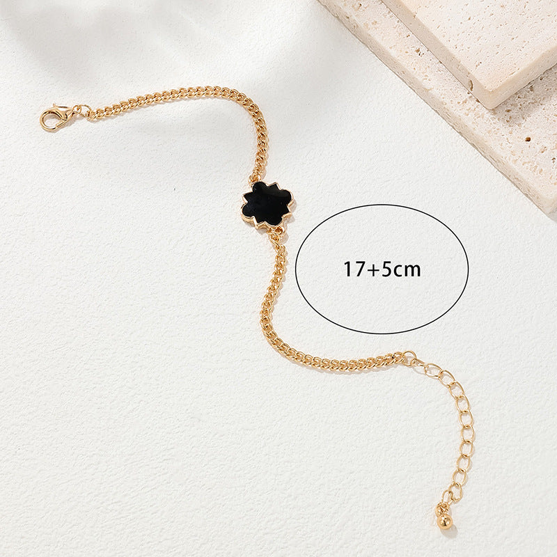 Simple Style Four Leaf Clover Metal Plating Women's Bracelets