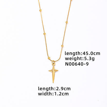 Elegant Simple Style Streetwear Star Moon Heart Shape Stainless Steel Titanium Steel Copper Gold Plated Zircon Pendant Necklace In Bulk