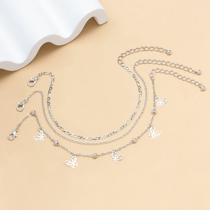 Simple Style Butterfly Alloy Women's Anklet