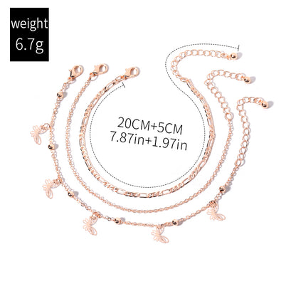 Simple Style Butterfly Alloy Women's Anklet