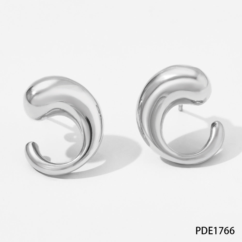 1 Pair Simple Style Geometric Plating Stainless Steel Ear Studs