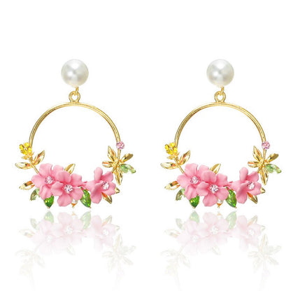 Sweet New Flower Beads Earrings Nhpf147209