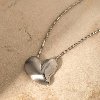 Wholesale Ig Style Modern Style Heart Shape Stainless Steel Pendant Necklace