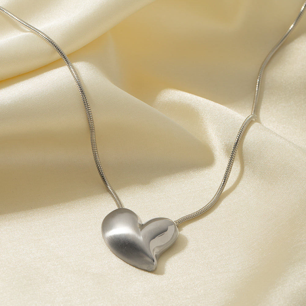 Wholesale Ig Style Modern Style Heart Shape Stainless Steel Pendant Necklace