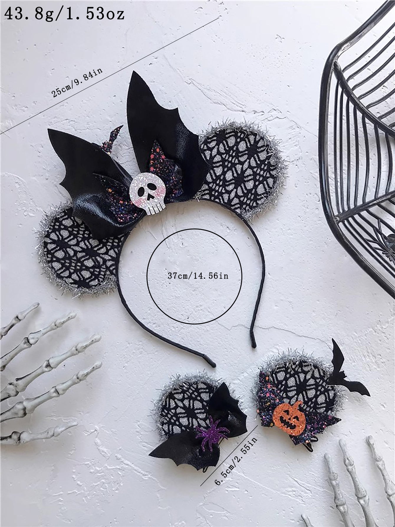 Funny Pumpkin Moon Bat Synthetic Resin Halloween Women's Jewelry Set