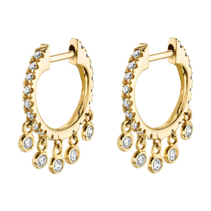 1 Pair Vintage Style Solid Color Plating Inlay Copper Zircon 18k Gold Plated Drop Earrings