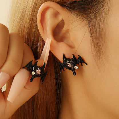 1 Pair Vintage Style Bat Alloy Ear Studs