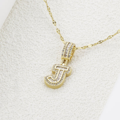 Wholesale Hip-hop Simple Style Letter Stainless Steel Plating Inlay 18k Gold Plated Zircon Pendant Necklace