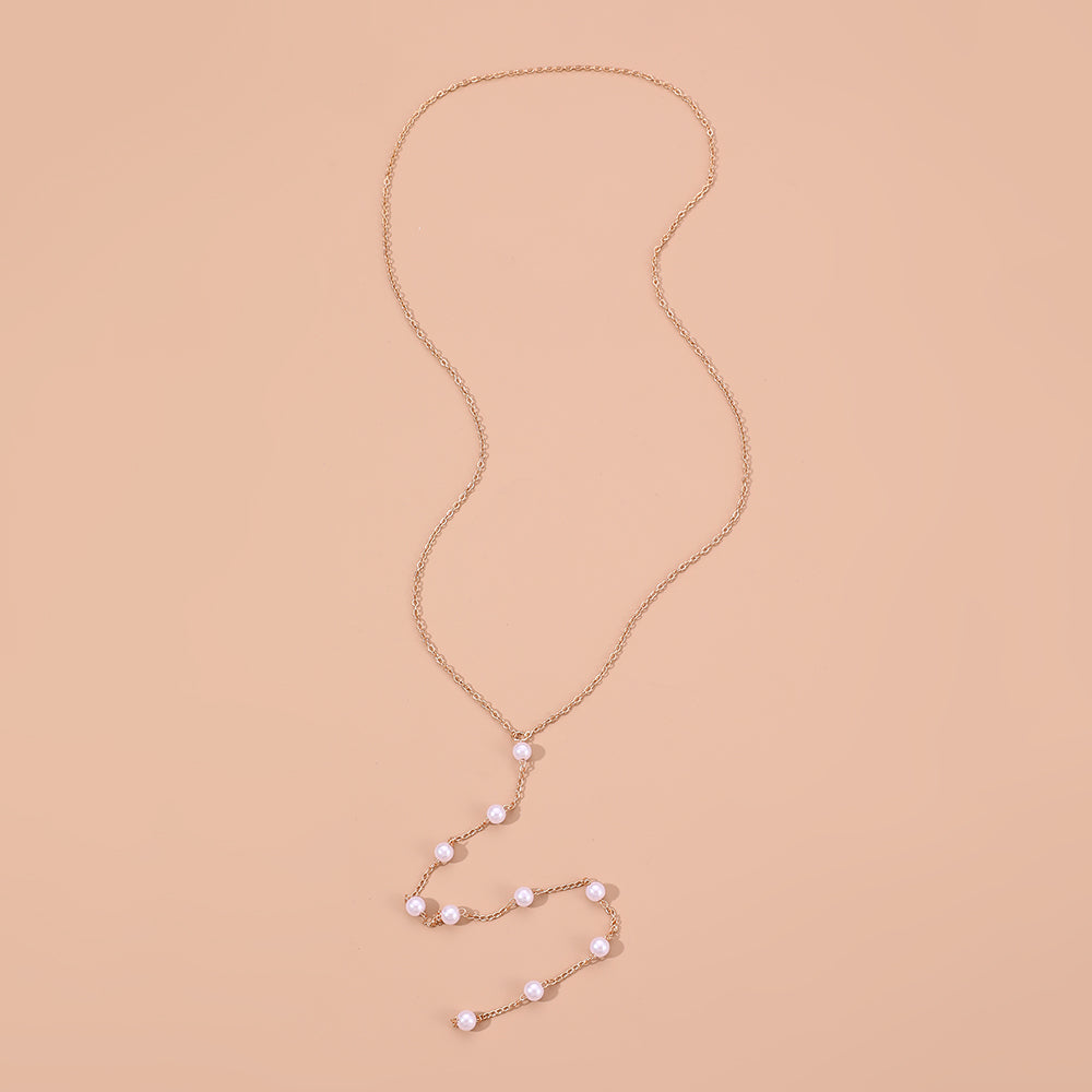 Simple Style Butterfly Imitation Pearl Alloy Wholesale Pendant Necklace