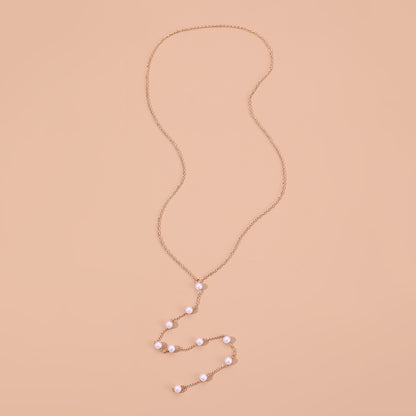 Simple Style Butterfly Imitation Pearl Alloy Wholesale Pendant Necklace