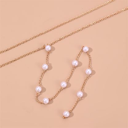 Simple Style Butterfly Imitation Pearl Alloy Wholesale Pendant Necklace