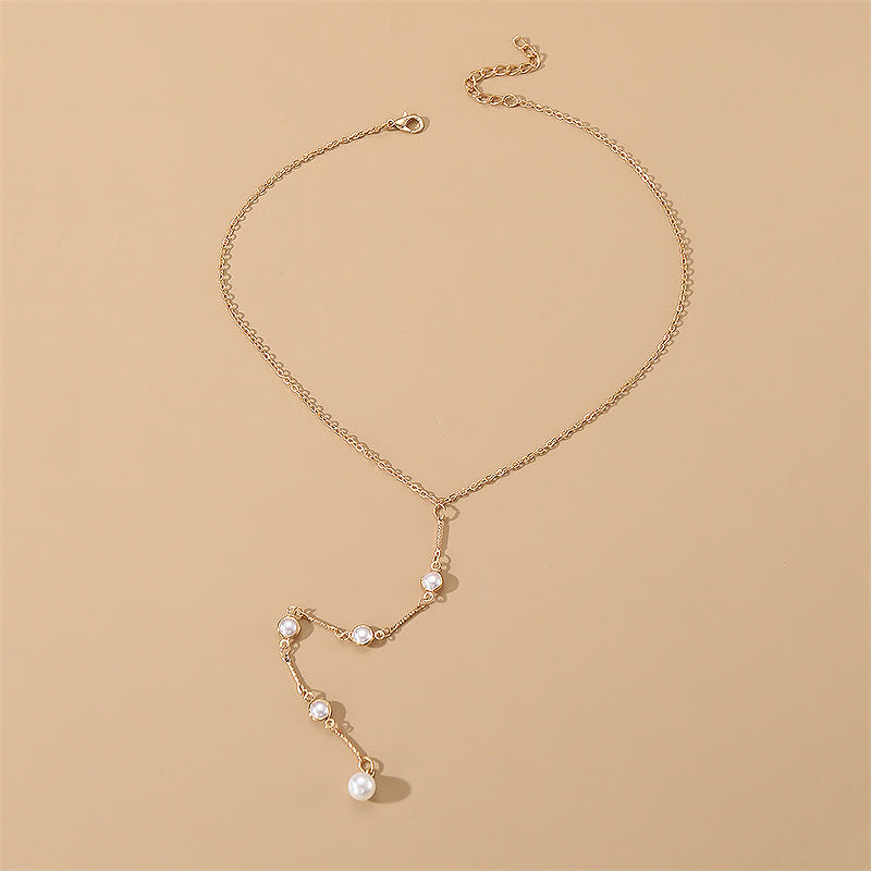 Simple Style Butterfly Imitation Pearl Alloy Wholesale Pendant Necklace