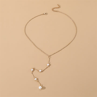 Simple Style Butterfly Imitation Pearl Alloy Wholesale Pendant Necklace