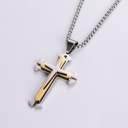 Hip-Hop Streetwear Cross 304 Stainless Steel Unisex