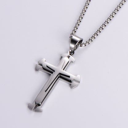 Hip-Hop Streetwear Cross 304 Stainless Steel Unisex