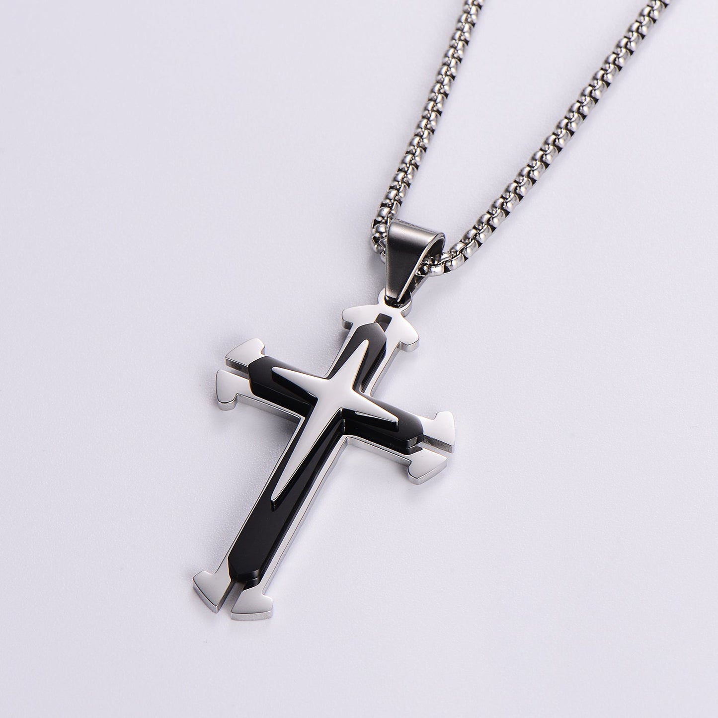 Hip-Hop Streetwear Cross 304 Stainless Steel Unisex