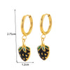 1 Pair Simple Style Round Water Droplets Strawberry Plating Stainless Steel 18k Gold Plated Drop Earrings