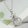 Sweet Simple Style Heart Shape Butterfly Fish Tail Copper Plating Inlay Zircon Pendant Necklace