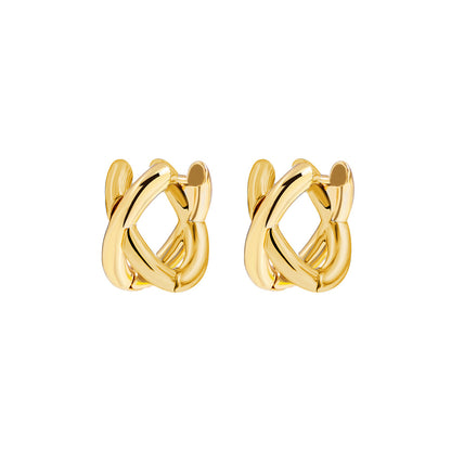 1 Pair Simple Style Classic Style Color Block Plating Copper Gold Plated Ear Studs