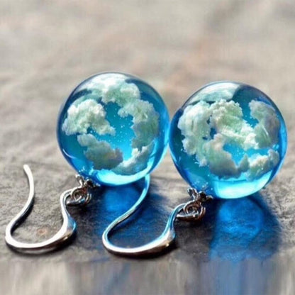 1 Pair Vintage Style Clouds Resin Ear Hook