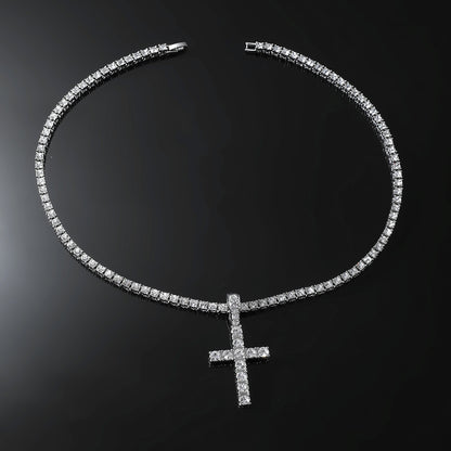 Hip-hop Cross Zircon Alloy Wholesale Pendant Necklace