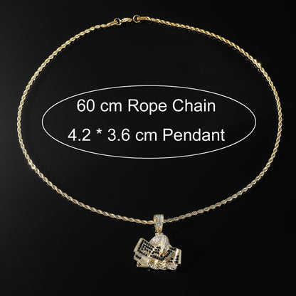 Hip-hop Streetwear Geometric Zircon Alloy Wholesale Pendant Necklace