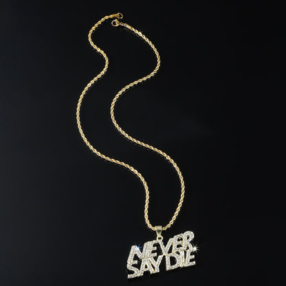 Hip-hop Letter Zircon Alloy Wholesale Pendant Necklace