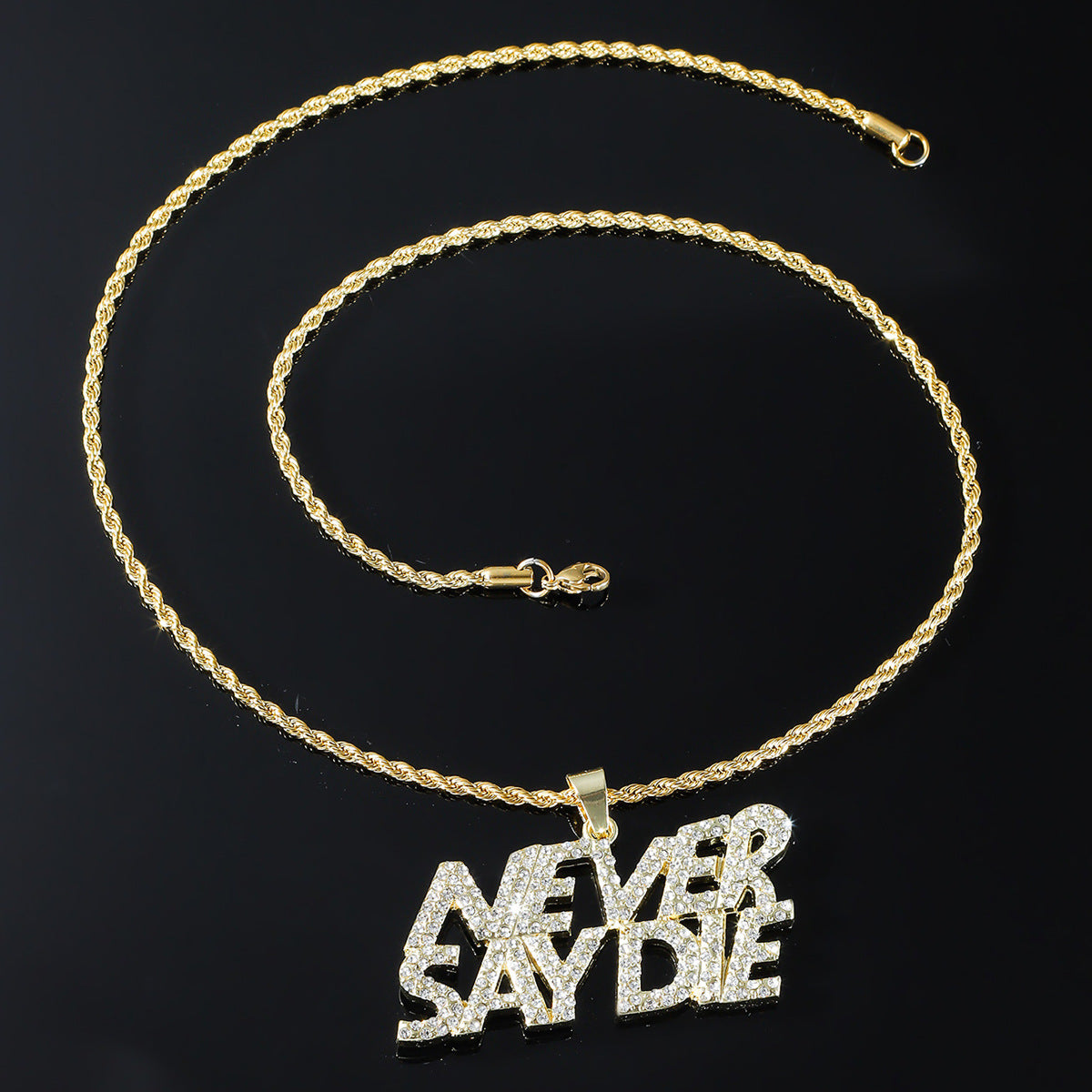 Hip-hop Letter Zircon Alloy Wholesale Pendant Necklace