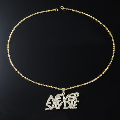 Hip-hop Letter Zircon Alloy Wholesale Pendant Necklace