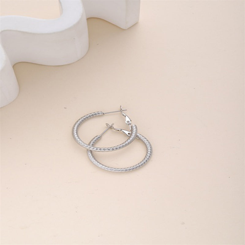 1 Piece Simple Style Solid Color Plating Stainless Steel 18k Gold Plated Earrings