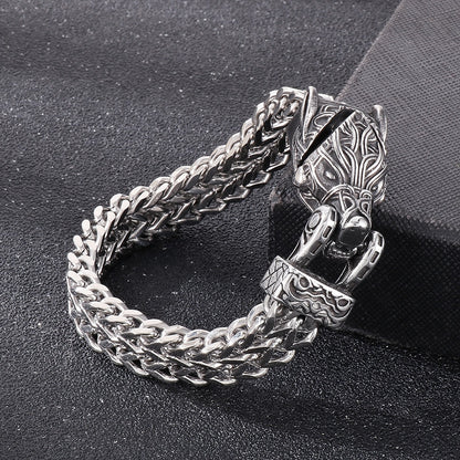 Punk Snake Dragon Titanium Steel Bracelets