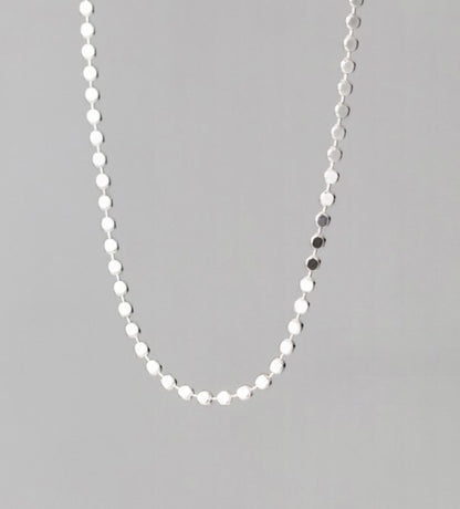 Simple Style Solid Color Sterling Silver Necklace