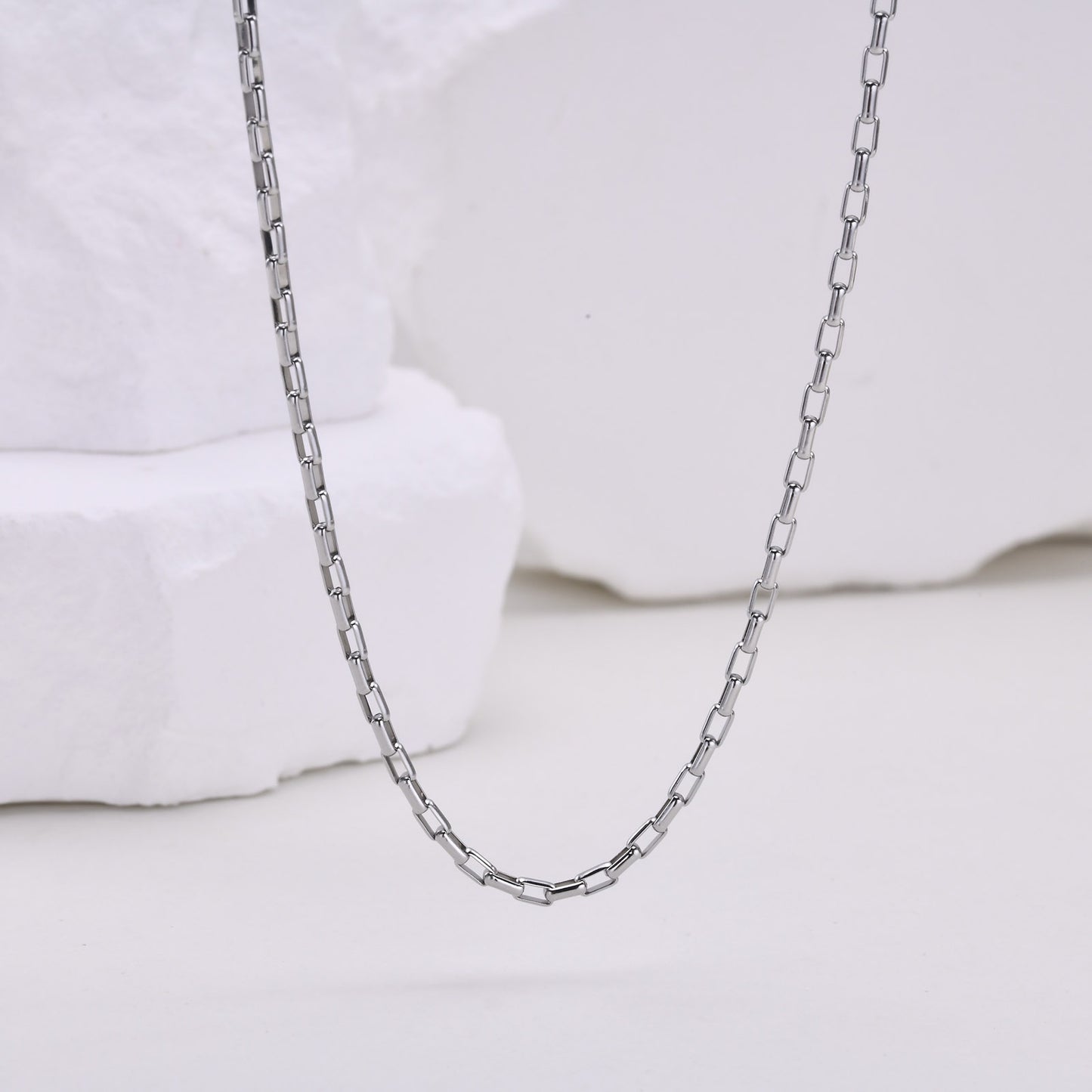 Wholesale Casual Simple Style Solid Color Stainless Steel Gold Plated Necklace